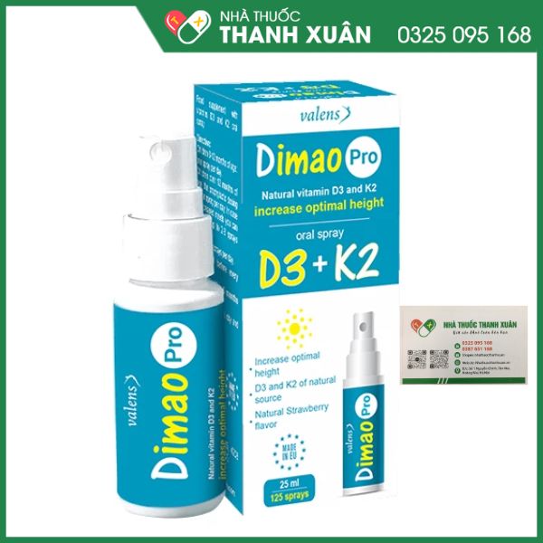 Dimao Pro - Bổ sung vitamin d3+k2 dạng xịt (25ml)